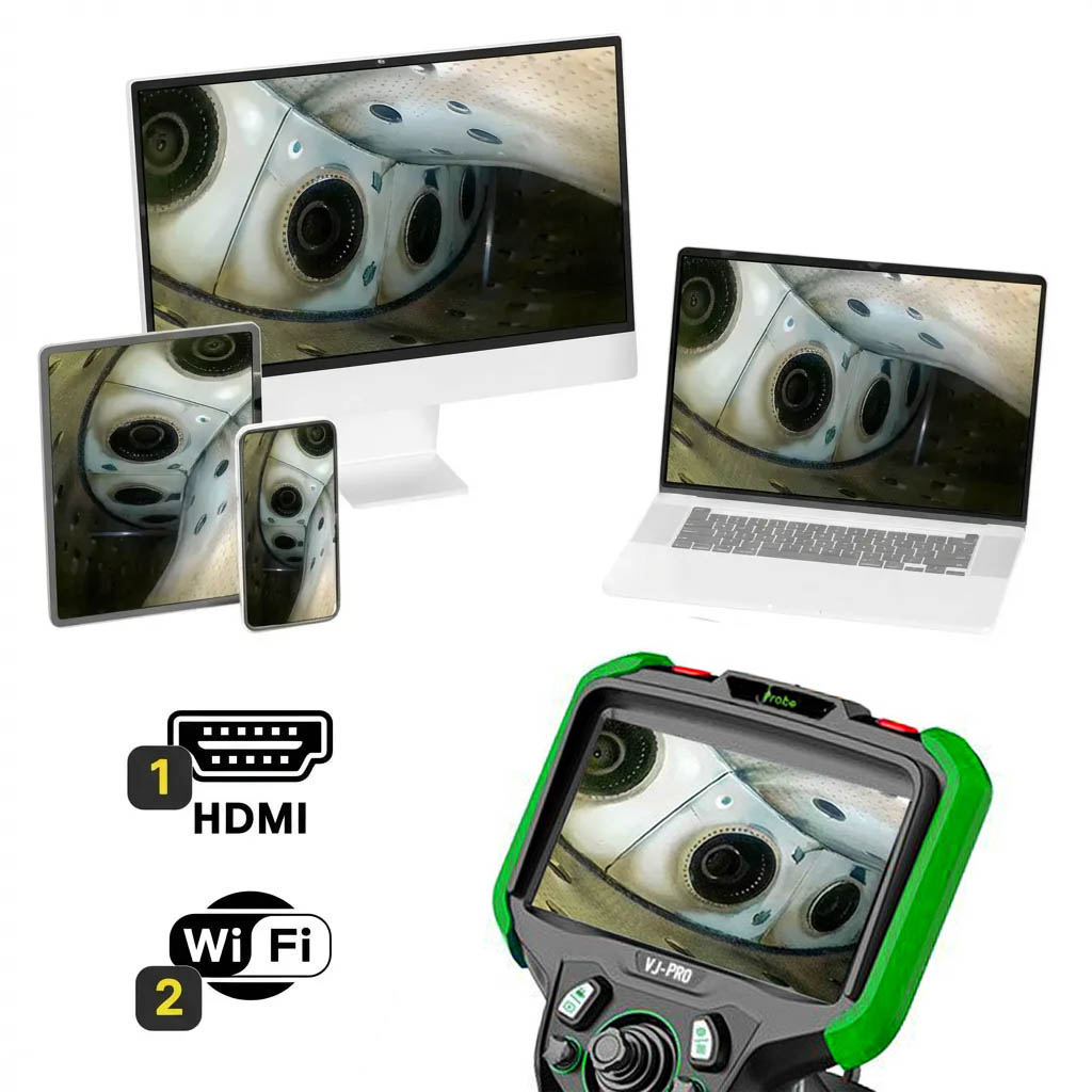 jProbe IQ 3D стерео видеоэндоскоп_вывод изображения на внешние устройства